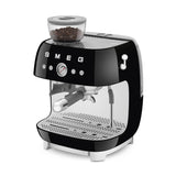 Smeg Retro-Style Semi Automatic Espresso Machine with Grinder EGF03BLUS (Black) Espresso Machine Smeg