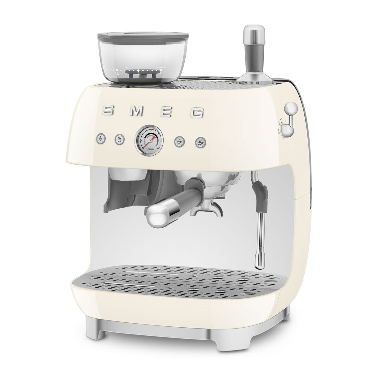 Smeg Retro-Style Semi Automatic Espresso Machine with Grinder EGF03CRUS (Cream) Espresso Machine Smeg