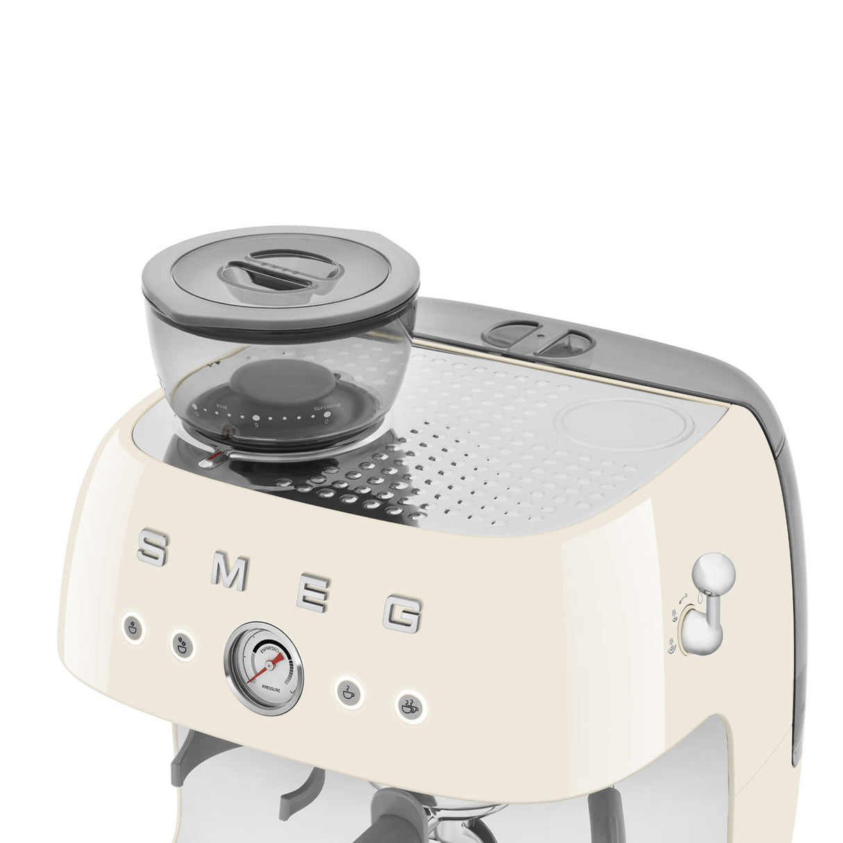 Smeg Retro-Style Semi Automatic Espresso Machine with Grinder EGF03CRUS (Cream) Espresso Machine Smeg