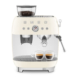 Smeg Retro-Style Semi Automatic Espresso Machine with Grinder EGF03CRUS (Cream) Espresso Machine Smeg