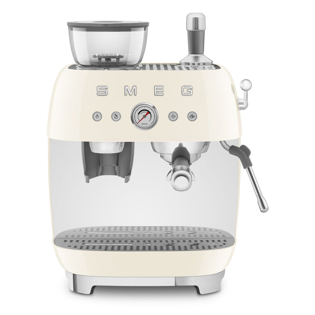 Smeg Retro-Style Semi Automatic Espresso Machine with Grinder EGF03CRUS (Cream) Espresso Machine Smeg