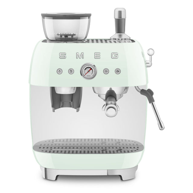 Smeg Retro-Style Semi Automatic Espresso Machine with Grinder EGF03PGUS (Pastel Green) Espresso Machine Smeg