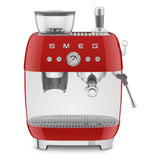 Smeg Retro-Style Semi Automatic Espresso Machine with Grinder EGF03RDUS (Red) Espresso Machine Smeg