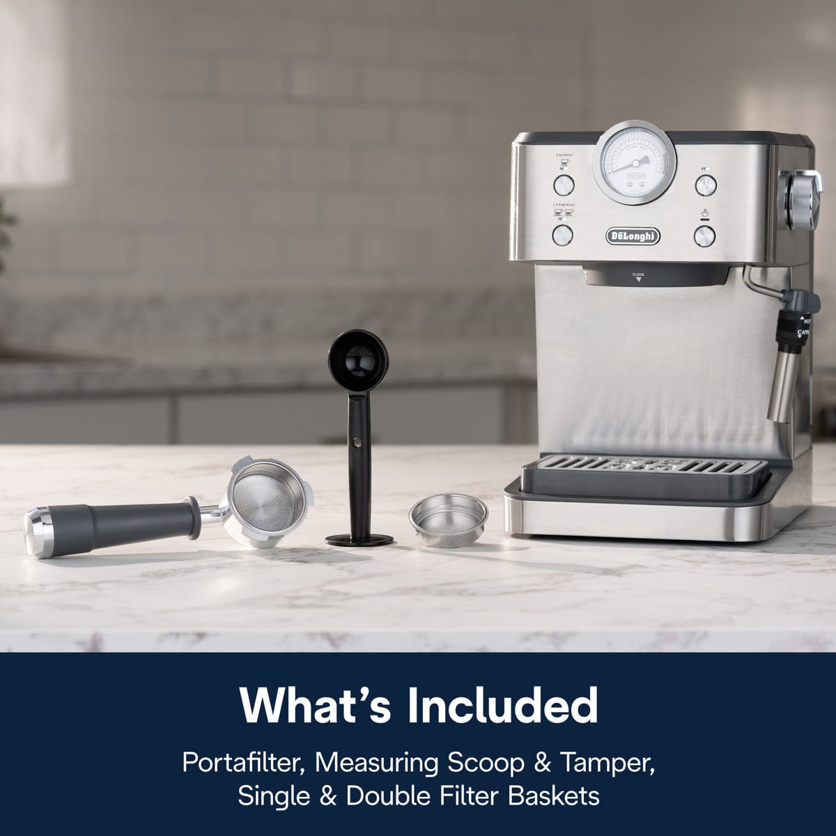 De'Longhi Linea Classic Espresso Machine EM450M (Stainless Steel)