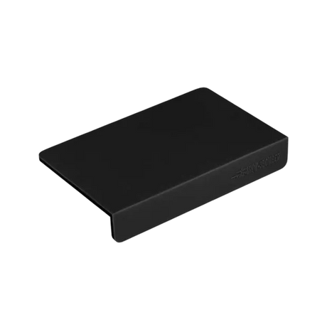 The MHW-3BOMBER Master Barista Set Bundle features a sleek black metal card holder with a minimalist design, ideal for organizing espresso accessories, displayed on a plain white background.