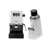 Gaggia Classic E24 White & DF64 Gen 2 Grinder (White) Bundle Espresso Machine Gaggia