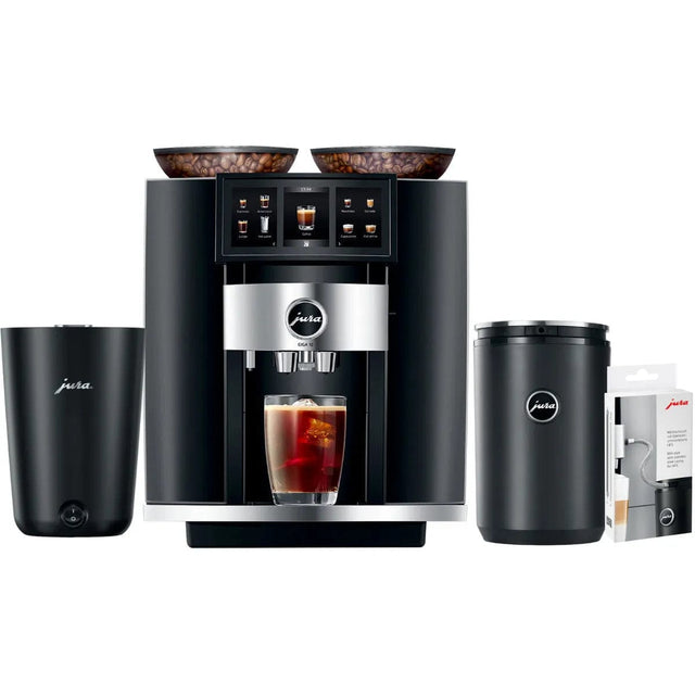 JURA GIGA 10 15527 Diamond Black Bundle: Cool Control 1L, Hot Cup Warmer S - Black & Milk Pipe with S.S. Casing & HP3 Super Automatic Espresso Machine (Commercial) Jura