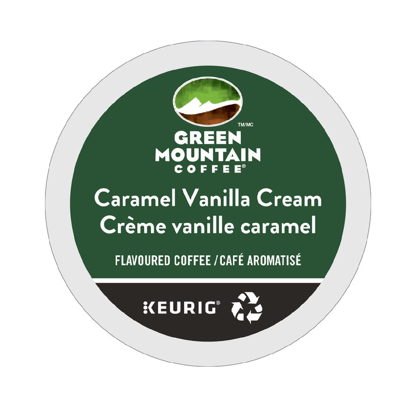 Green Mountain Caramel Vanilla Cream K-Cup® Recyclable Pods | Best Before October 02, 2023 (Box of 24)