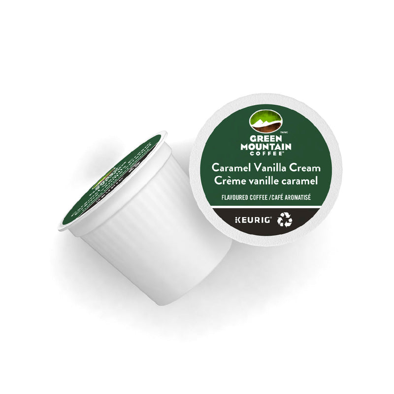 Green Mountain Caramel Vanilla Cream K-Cup® Recyclable Pods | Best Before October 02, 2023 (Box of 24)