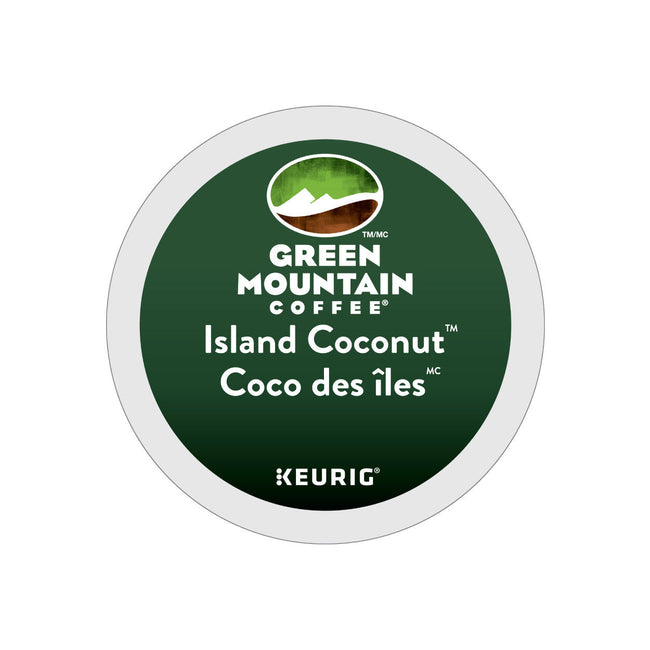 Green Mountain Island Coconut K-Cup® Recyclable Pods (Box of 24) - Best Before Oct 30, 2023
