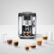 Jura E8 Chrome Automatic Coffee Machine Bundle (Jura Glass Milk Container 0.5l, Jura Glacette Black, Milk Pipe S.S Casing HP3 and Care Kit
