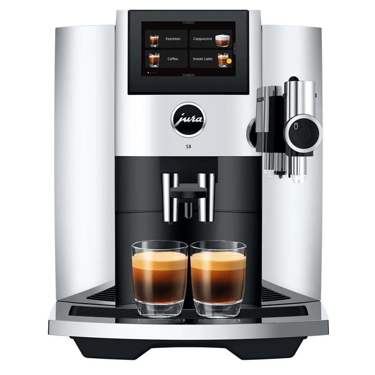 Jura S8 Super Automatic Coffee Machine 15653 (Chrome) Super Automatic Espresso Machine Jura