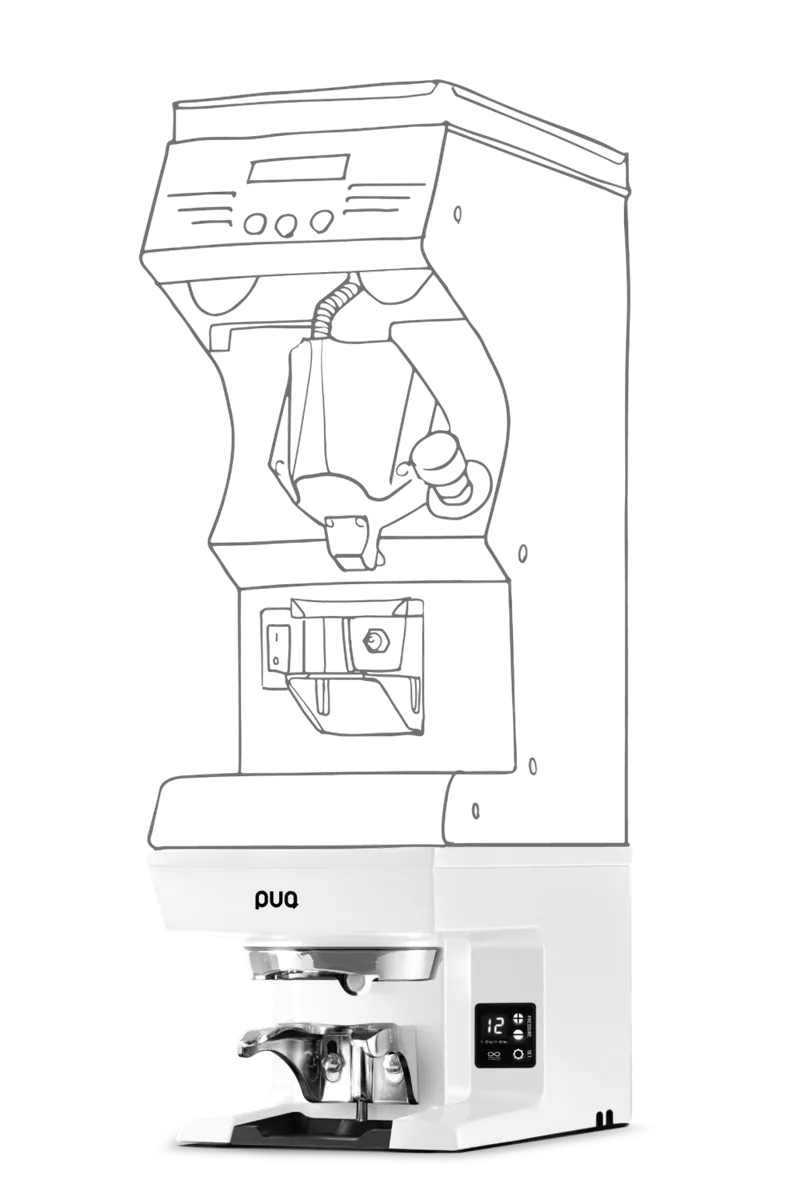 PUQ Press M3 Integrated Tamper for Mahlkonig E65S (White) Tamper PUQ