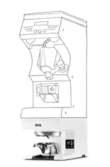 PUQ Press M3 Integrated Tamper for Mahlkonig E65S (White) Tamper PUQ