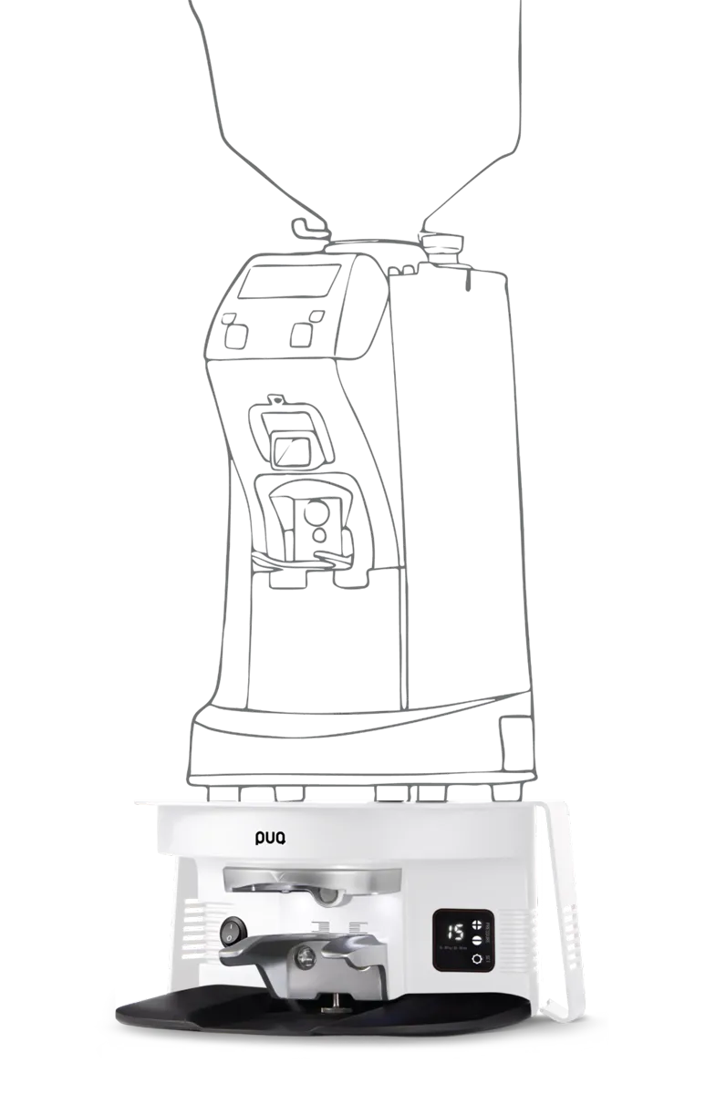 PUQ Press M3 Integrated Tamper for Mahlkonig E65S (White) Tamper PUQ