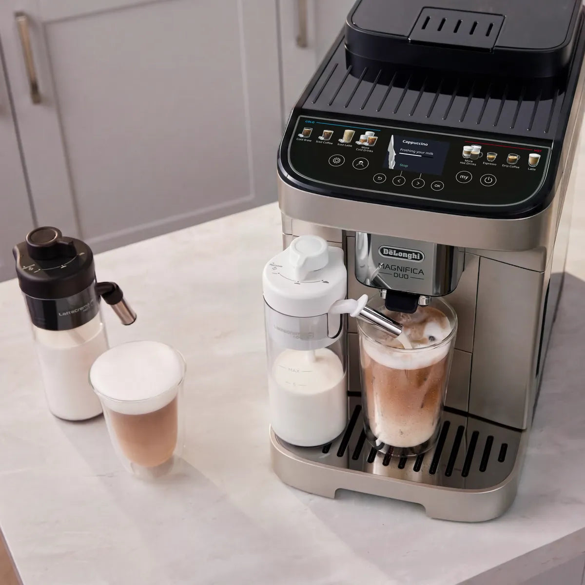 De'Longhi Magnifica Duo Super Automatic Espresso Machine ECAM33080SXB (Silver) Super Automatic Espresso Machine DeLonghi