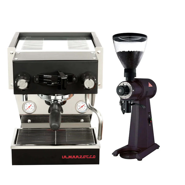 La Marzocco Linea Micra Espresso Machine (Black) and MAHLKÖNIG EK43 Grinder Bundle
