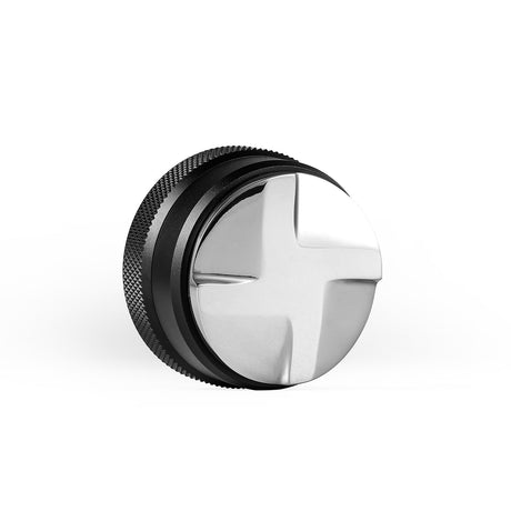 The MHW-3BOMBER CD Series Wood Lid Coffee Distributor 58.35mm features a wood lid and sleek design, showcased against a plain white background.