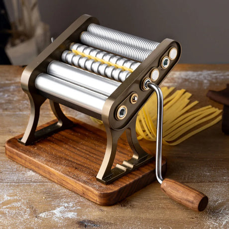 Marcato Otello Heritage 150mm Pasta Maker with Dark Wood Base Pasta Maker Marcato
