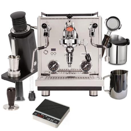 Profitec DRIVE & SD54 "Ready to Go" Espresso Bundle – Dual Boiler, Flow Control, Single Dose Grinder & Complete Barista Kit Espresso Machine (Prosumer) Profitec