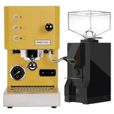 Profitec Go (Yellow) Espresso Machine & Eureka Mignon Facile Grinder (Black) Bundle Espresso Machine (Prosumer) Profitec