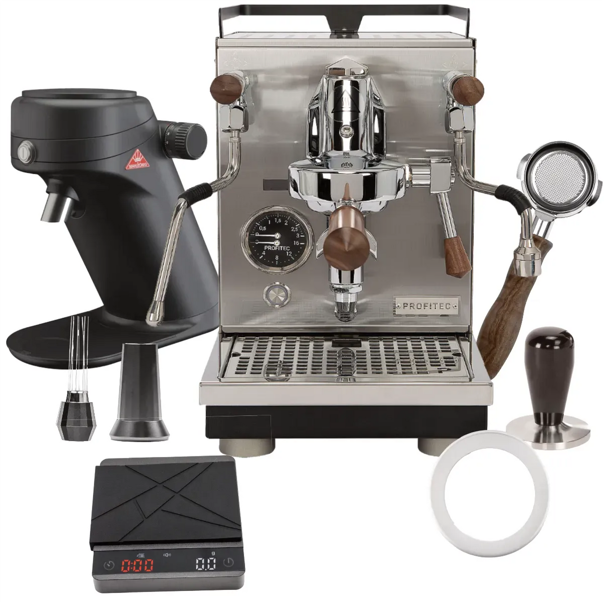 Profitec Jump Espresso Machine & MAHLKÖNIG X64SD Grinder(Black), WDT t