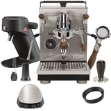 Profitec Jump Espresso Machine & MAHLKÖNIG X64SD Grinder(Black), WDT tool, Brown Wood Bottomless Portafilter, Scale, Dosing Funnel "Ready To" Bundle Espresso Machine Profitec