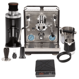 Profitec Ride Espresso Machine & DF64 Grinder with Red Speed Titanium Burr (Black), WDT tool, HCS Knock Box, HCS Handless Milk Pitcher, Scale, Dosing Funnel "Ready To" Bundle Espresso Machine Profitec