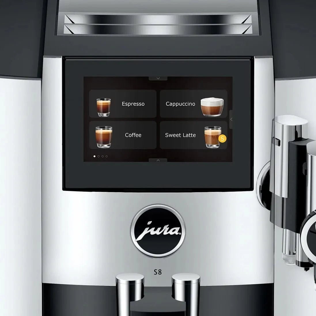 Jura S8 Super Automatic Coffee Machine 15653 (Chrome) Super Automatic Espresso Machine Jura