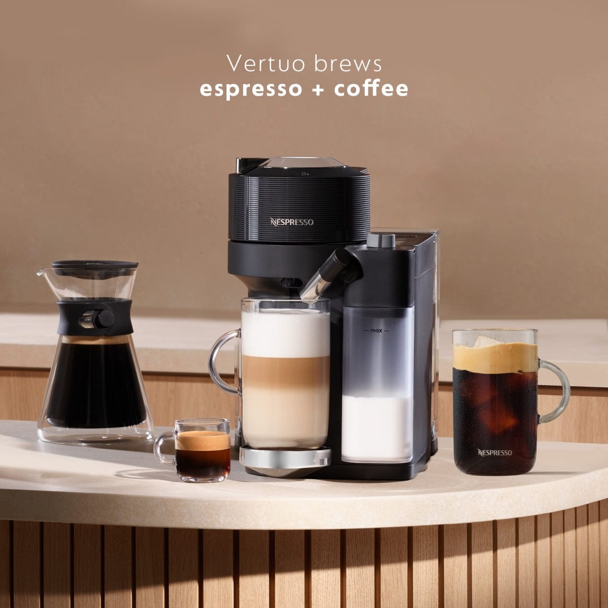 Nespresso Vertuo Lattissima by De'Longhi ENV300B (Matte Black) Nespresso Machine DeLonghi