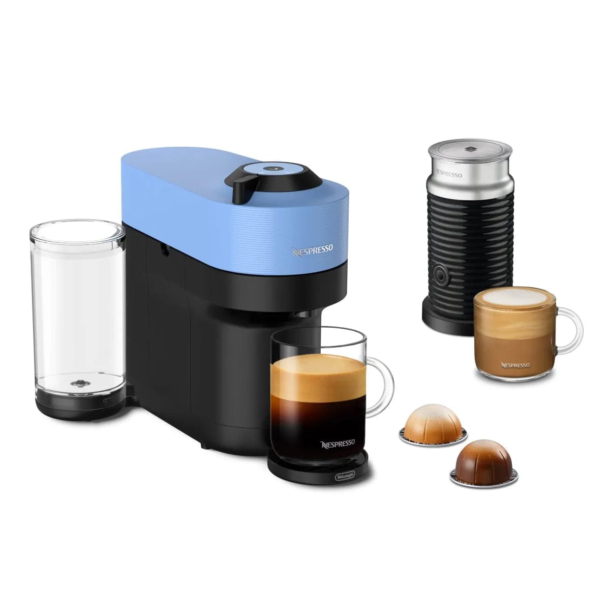 Nespresso Vertuo Pop+ Coffee and Espresso Machine with Aeroccino by De'Longhi ENV92AAE (Pacific Blue) Nespresso Machine DeLonghi