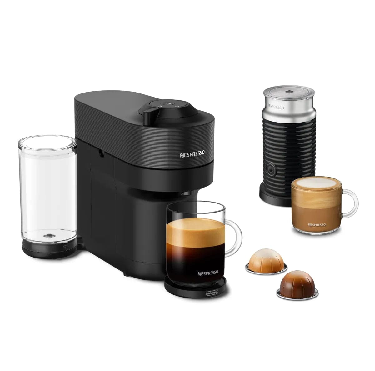 Nespresso Vertuo Pop+ Coffee and Espresso Machine with Aeroccino by De'Longhi ENV92BAE (Liquorice Black) Nespresso Machine DeLonghi