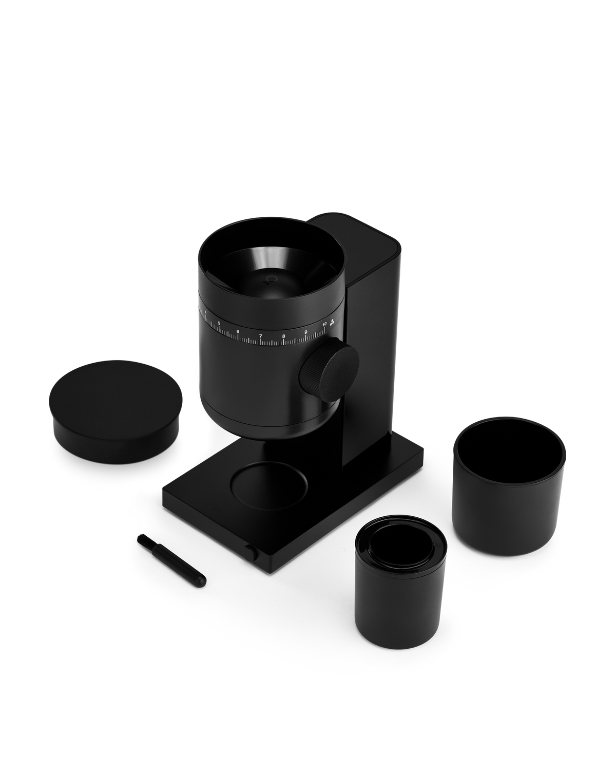 Fellow Opus 2 Conical Burr Grinder in matte black, detail