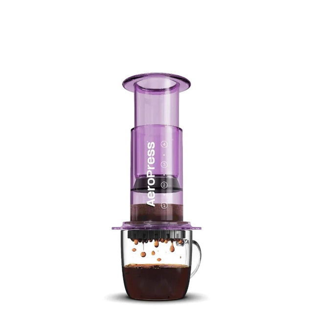 AeroPress Clear Coffee Press (Purple) Pour-Over Coffee Makers AeroPress