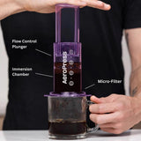 AeroPress Clear Coffee Press (Purple) Pour-Over Coffee Makers AeroPress