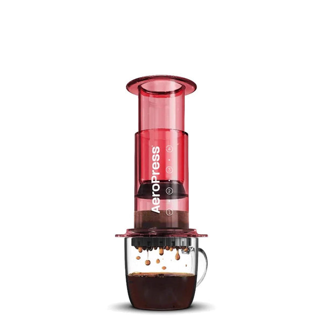 AeroPress Clear Coffee Press (Red) Pour-Over Coffee Makers AeroPress