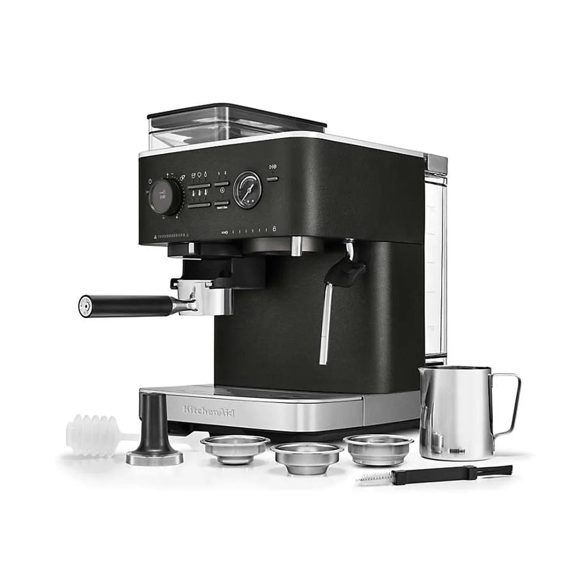 KitchenAid Semi Automatic Espresso Machine with Burr Grinder KES6551BK (Cast Iron Black) Espresso Machine KitchenAid