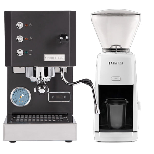 Profitec Go (Black) Espresso Machine & Baratza Encore ESP Grinder (White) Bundle