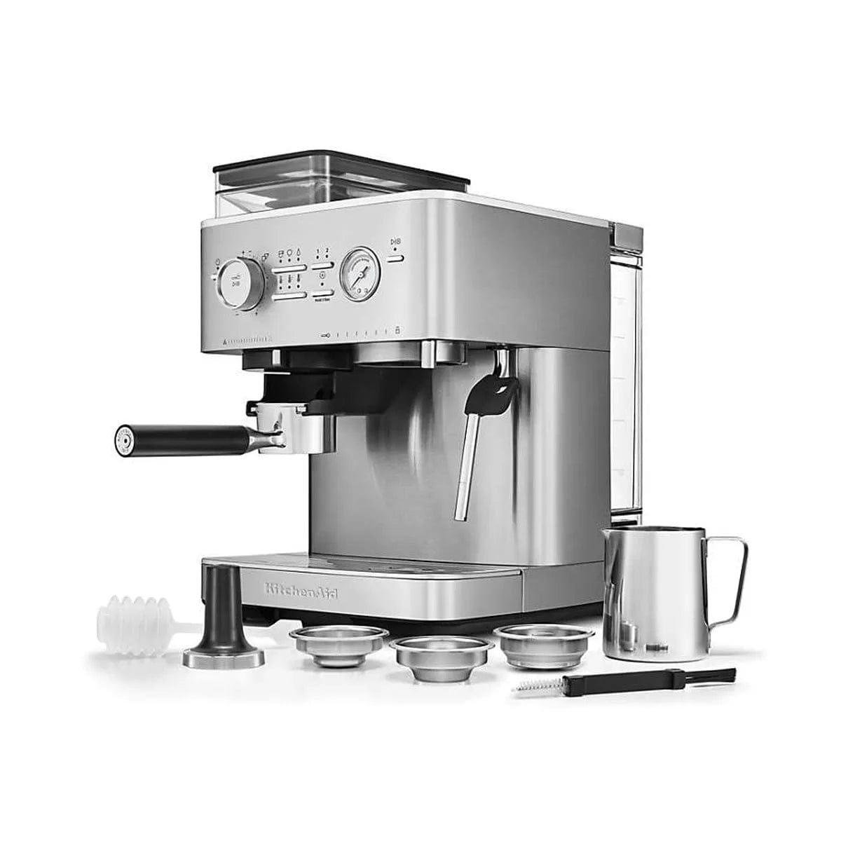 KitchenAid Semi Automatic Espresso Machine with Burr Grinder KES6551SX (Brushed Stainless Steel) Espresso Machine KitchenAid