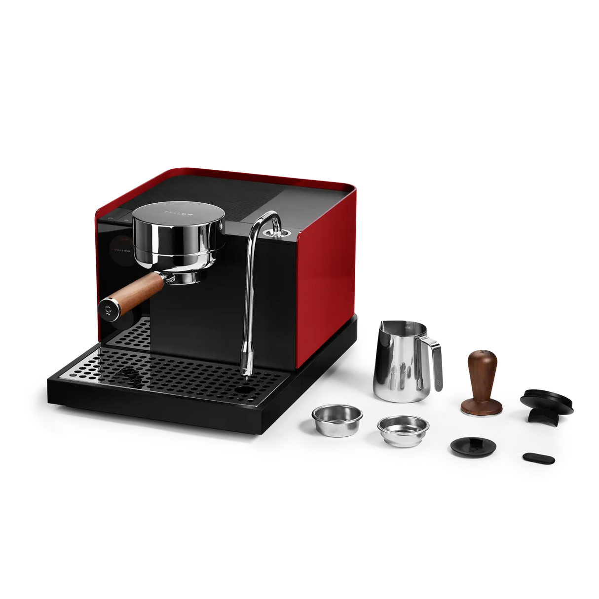 Fellow Espresso Series 1 Semi-Automatic Espresso Machine (Cherry Red + Walnut) Espresso Machine (Prosumer) Fellow