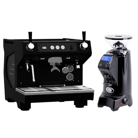 Conti ACE Black & Eureka Zenith 65 Neo (Matte Black) Grinder Bundle Espresso Machine (Commercial) Conti Short Hopper(300g)