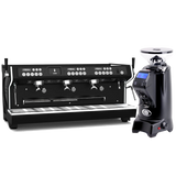 Conti MC Ultima Black & Eureka Zenith 65 Neo (Matte Black) Grinder Bundle Espresso Machine (Commercial) Conti 3 Group Regular Short Hopper(300g)