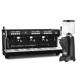 Conti MC Ultima Black & Eureka Zenith 65 Neo (Matte Black) Grinder Bundle Espresso Machine (Commercial) Conti 3 Group Regular Tall Hopper(1400g)
