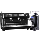Conti MC Ultima Black & Eureka Zenith 65 Neo (Matte Black) Grinder Bundle Espresso Machine (Commercial) Conti 2 Group Regular Short Hopper(300g)