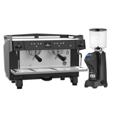 Conti NG-C 2 Group Black & Eureka Zenith 65 Neo (Matte Black) Grinder Bundle Espresso Machine (Commercial) Conti Tall Hopper(1400g)