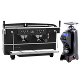 Conti NG-X 2 Group Black & Eureka Zenith 65 Neo (Matte Black) Grinder Bundle Espresso Machine (Commercial) Conti Short Hopper(300g)
