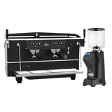 Conti NG-X 2 Group Black & Eureka Zenith 65 Neo (Matte Black) Grinder Bundle Espresso Machine (Commercial) Conti Tall Hopper(1400g)
