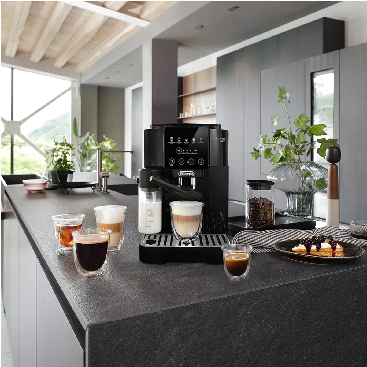 DeLonghi Magnifica Start Super Automatic Espresso Machine with LatteCr