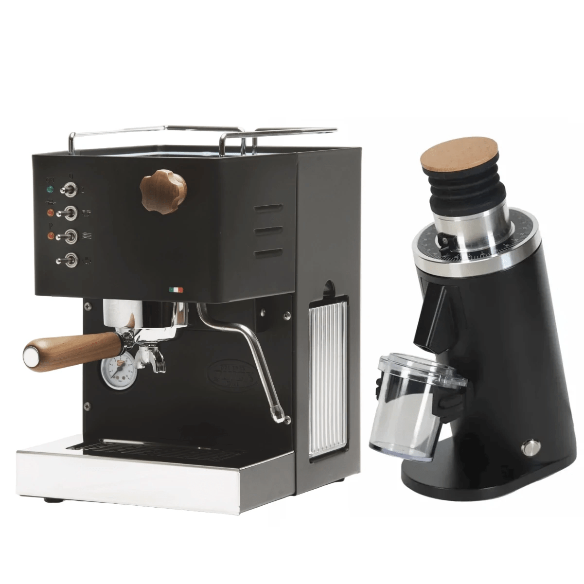 Quick Mill Pippa Espresso Machine (Black) & DF54 Grinder (Black) Bundle Espresso Machine Quick Mill
