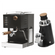Quick Mill Pippa Espresso Machine (Black) & DF54 Grinder (Black) Bundle